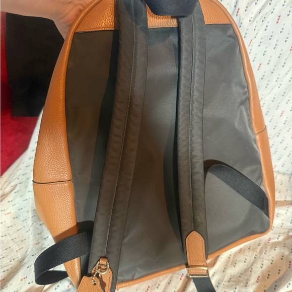 Coach Tan Leather Women's Backpack - Picture 2 of 3